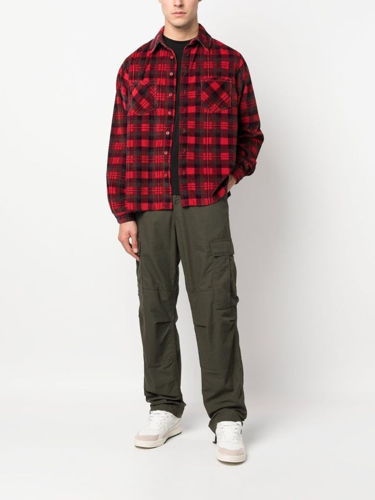 Red Corduroy Long Sleeve Shirt