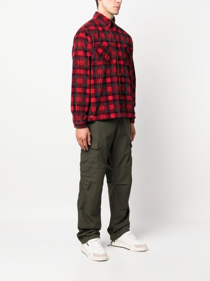 Red Corduroy Long Sleeve Shirt