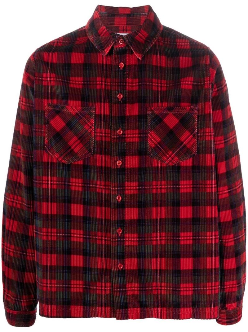 Red Corduroy Long Sleeve Shirt