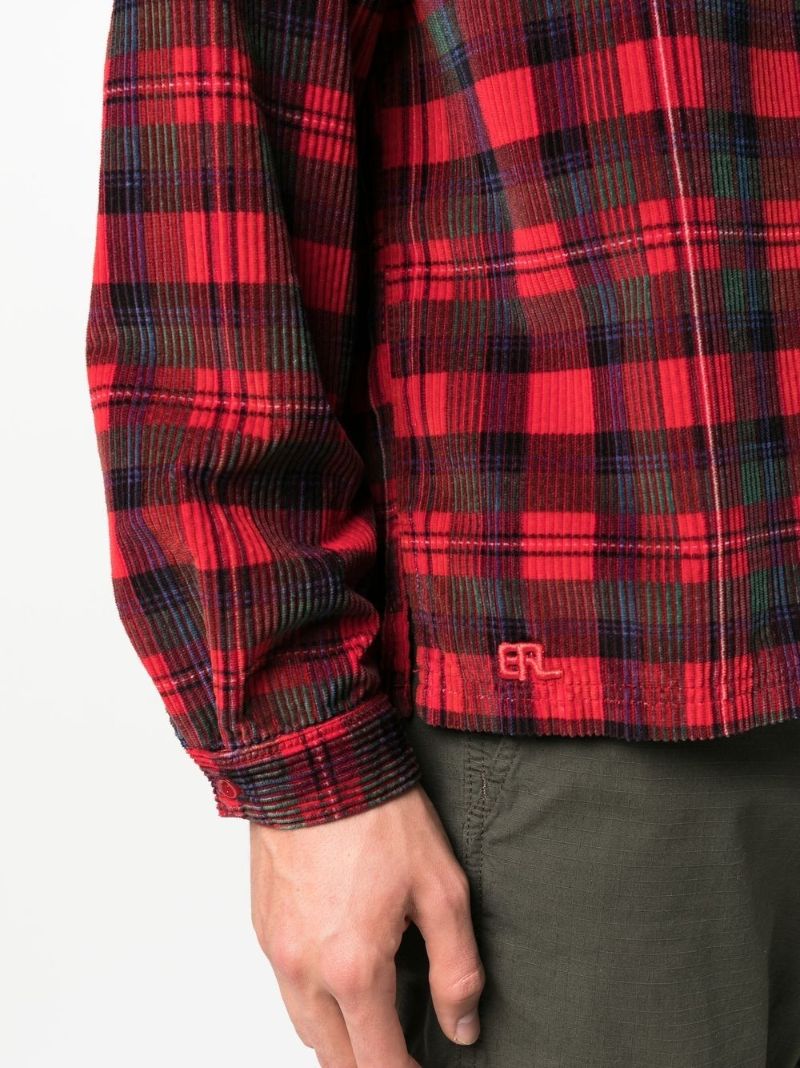 Red Corduroy Long Sleeve Shirt