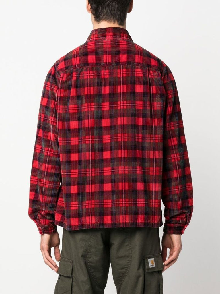 Red Corduroy Long Sleeve Shirt
