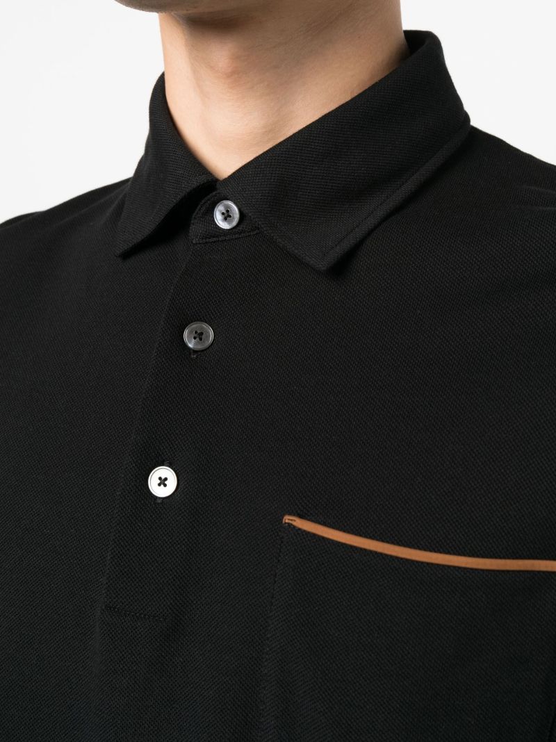 Black Cotton Polo Shirt