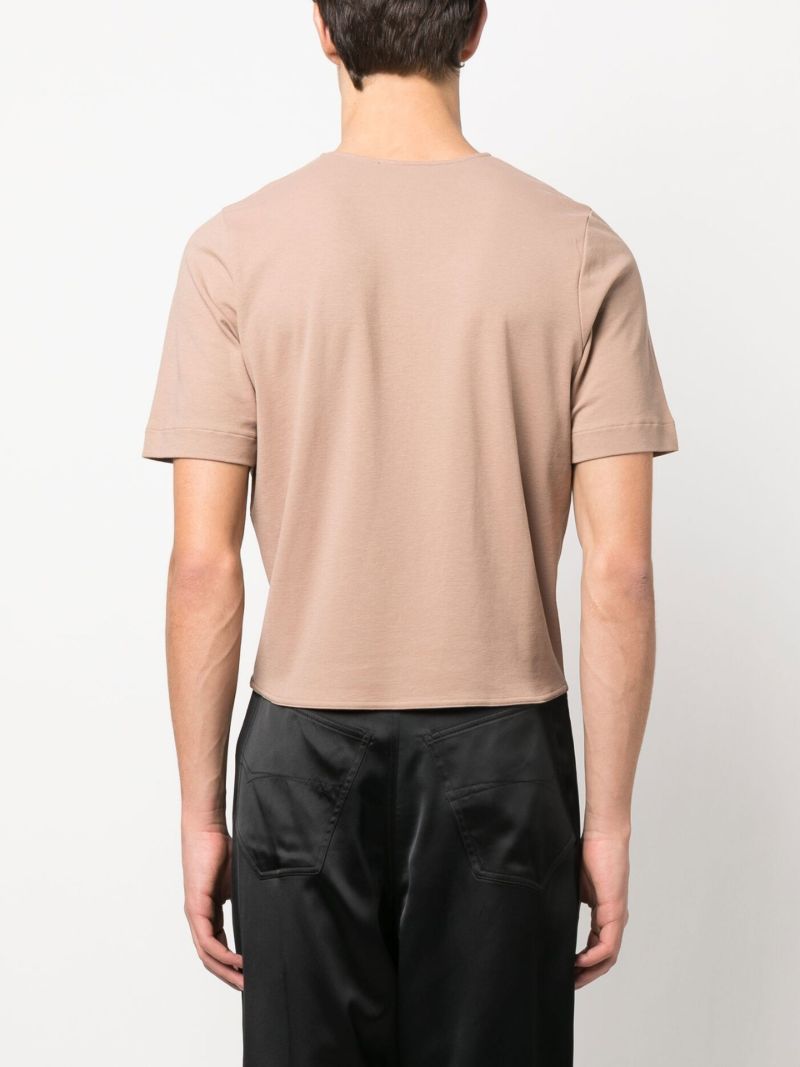 Neutral Scoop Neck Cotton T-shirt