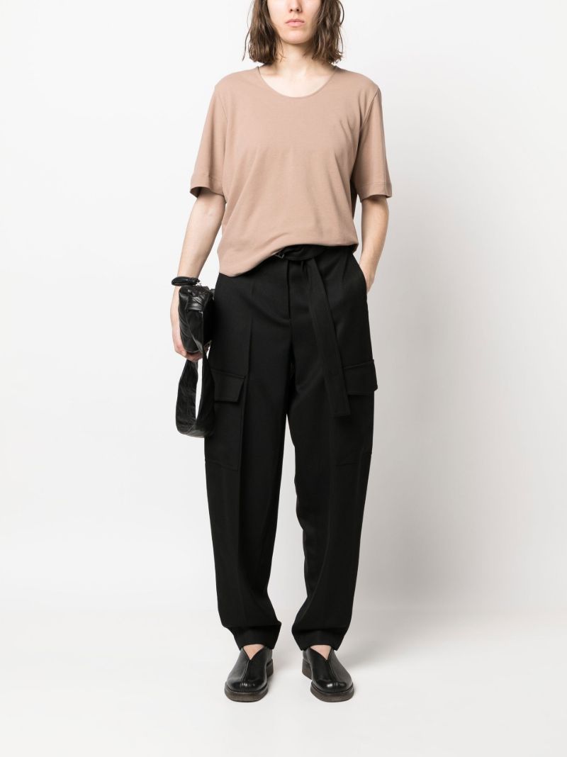 Neutral Scoop Neck Cotton T-shirt