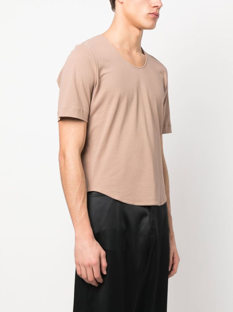 Neutral Scoop Neck Cotton T-shirt