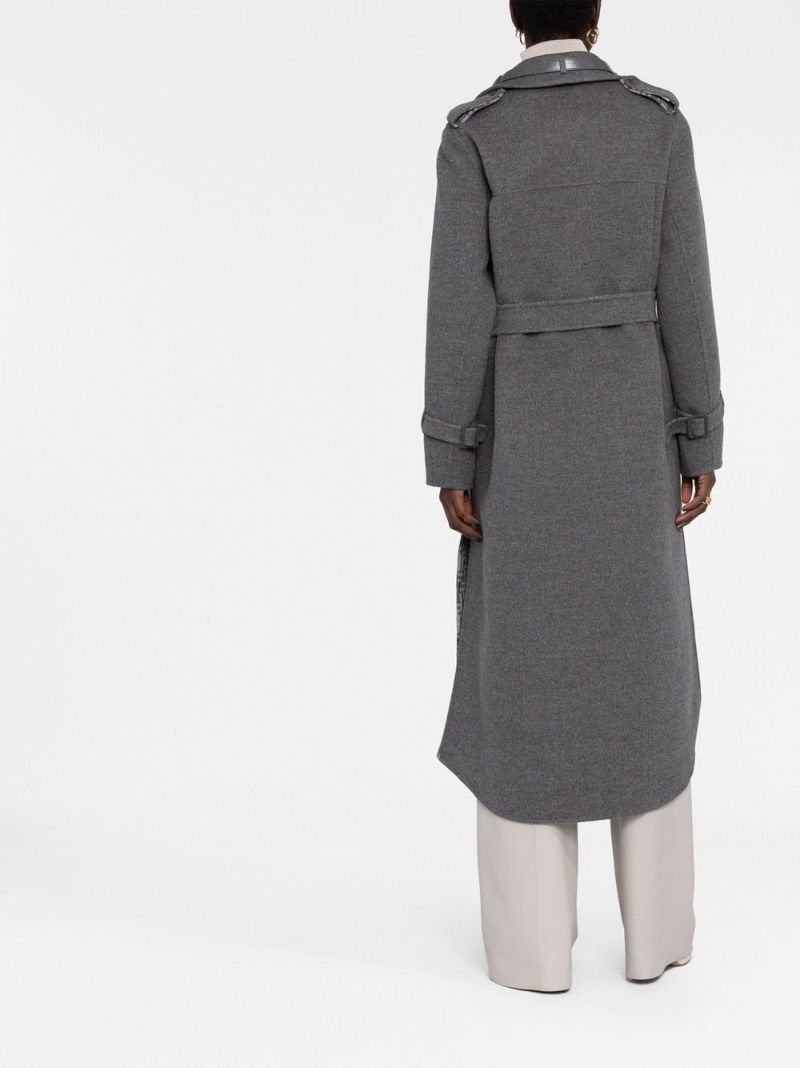 Grey Wool Trench Coat