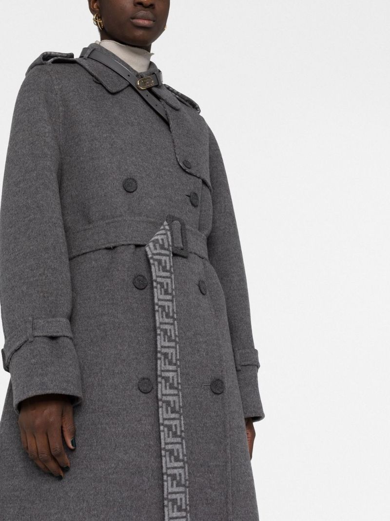 Grey Wool Trench Coat