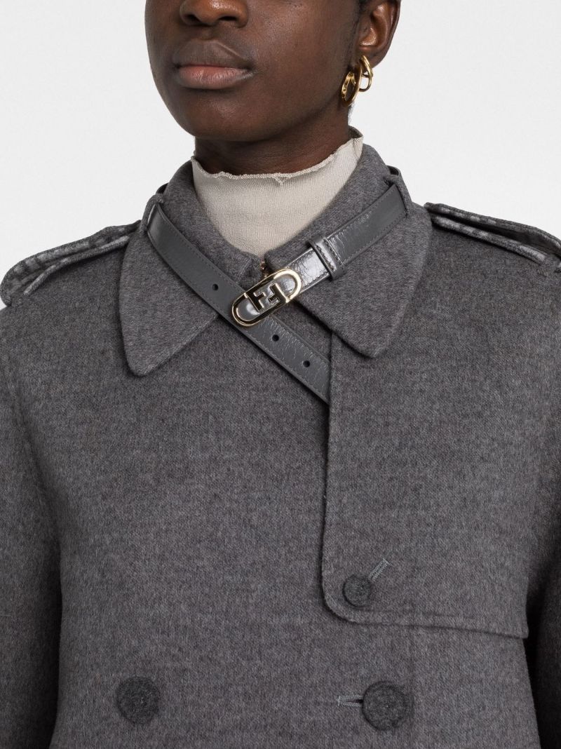 Grey Wool Trench Coat