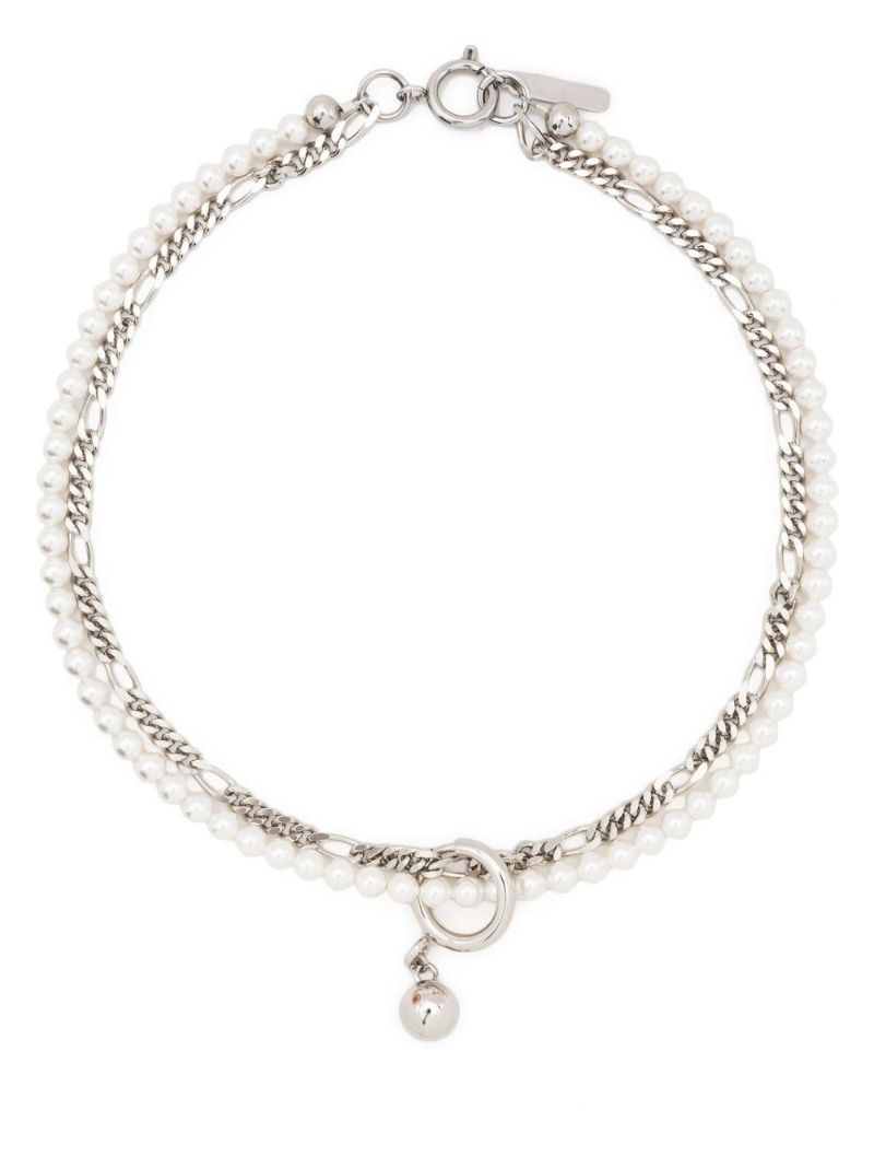 Silver-tone Jip Pearl Necklace