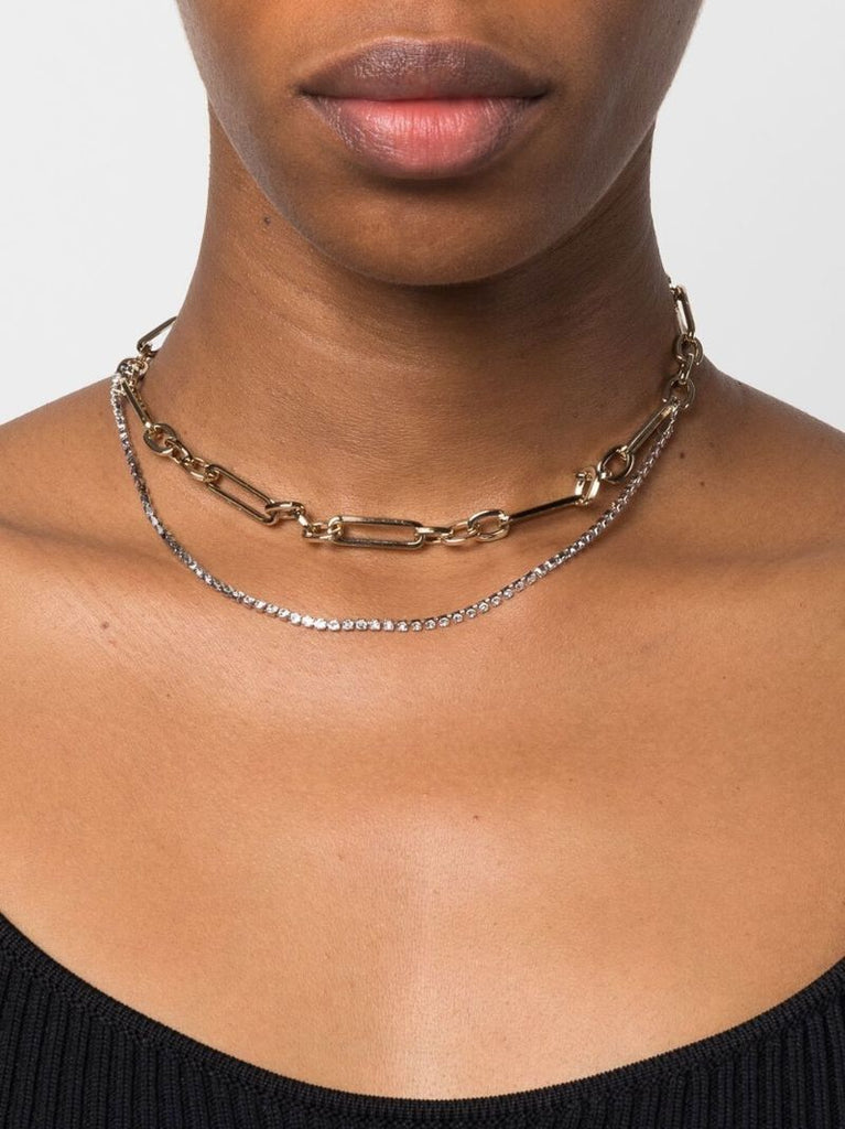Silver-tone Paloma Chain Necklace