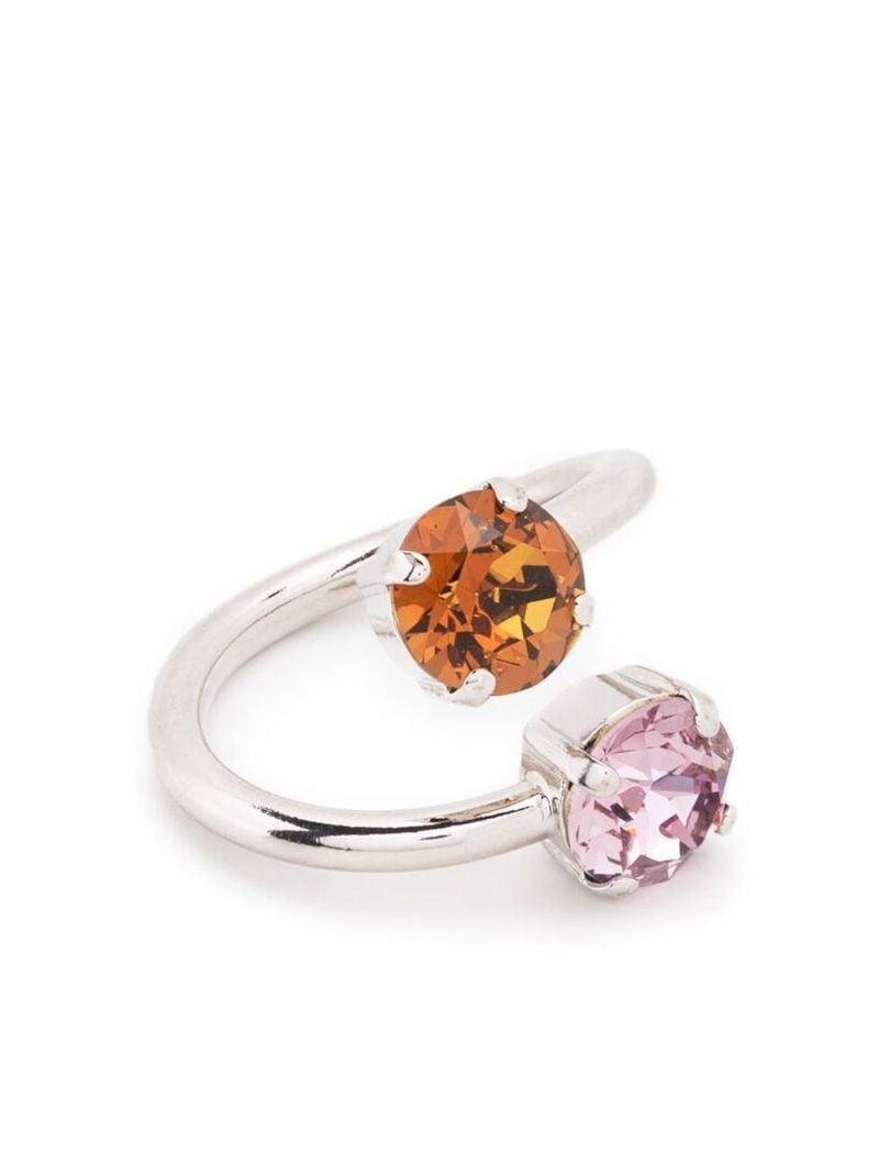 Silver-tone Chris Crystal Ring