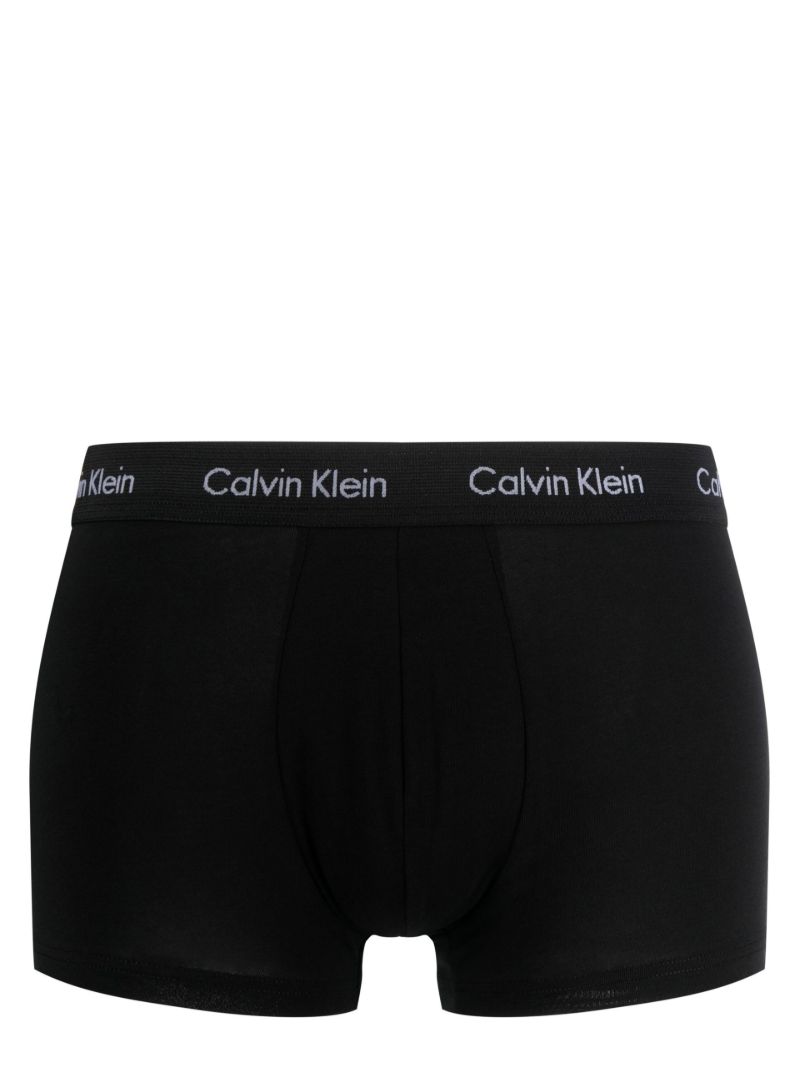 Black Cotton Boxer Briefs Set