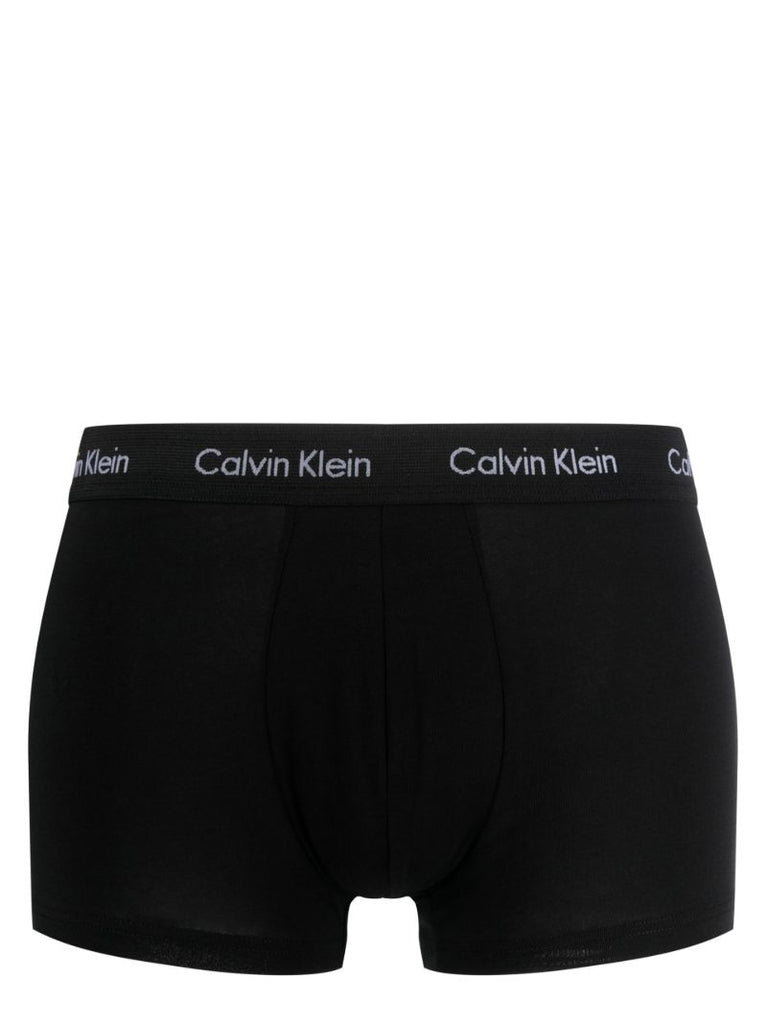 Black Cotton Boxer Briefs Set