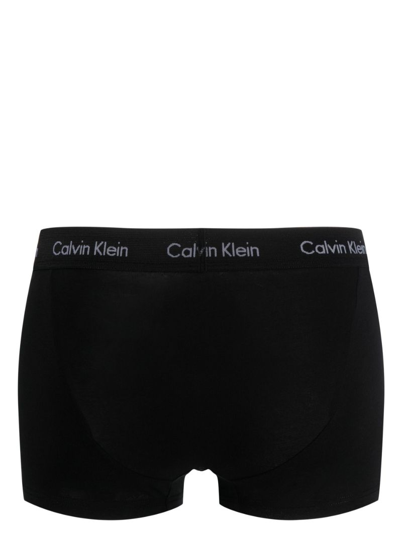 Black Cotton Boxer Briefs Set