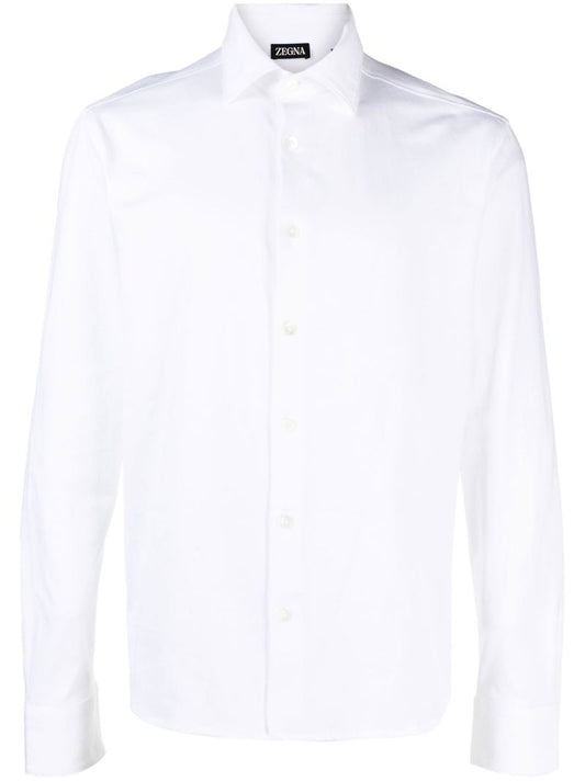 White Long Sleeved Cotton Shirt