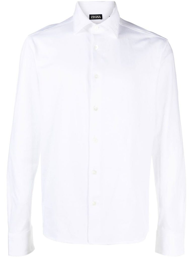 White Long Sleeved Cotton Shirt