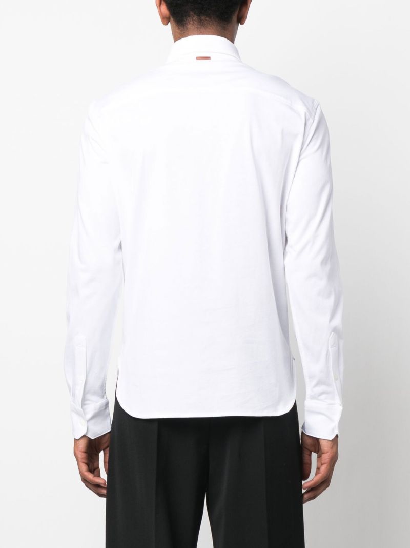 White Long Sleeved Cotton Shirt
