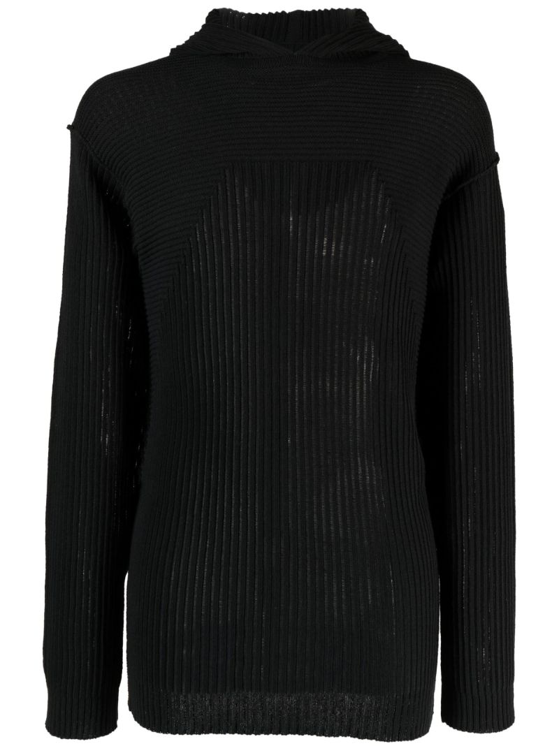 Black Tommy Cotton Hoodie