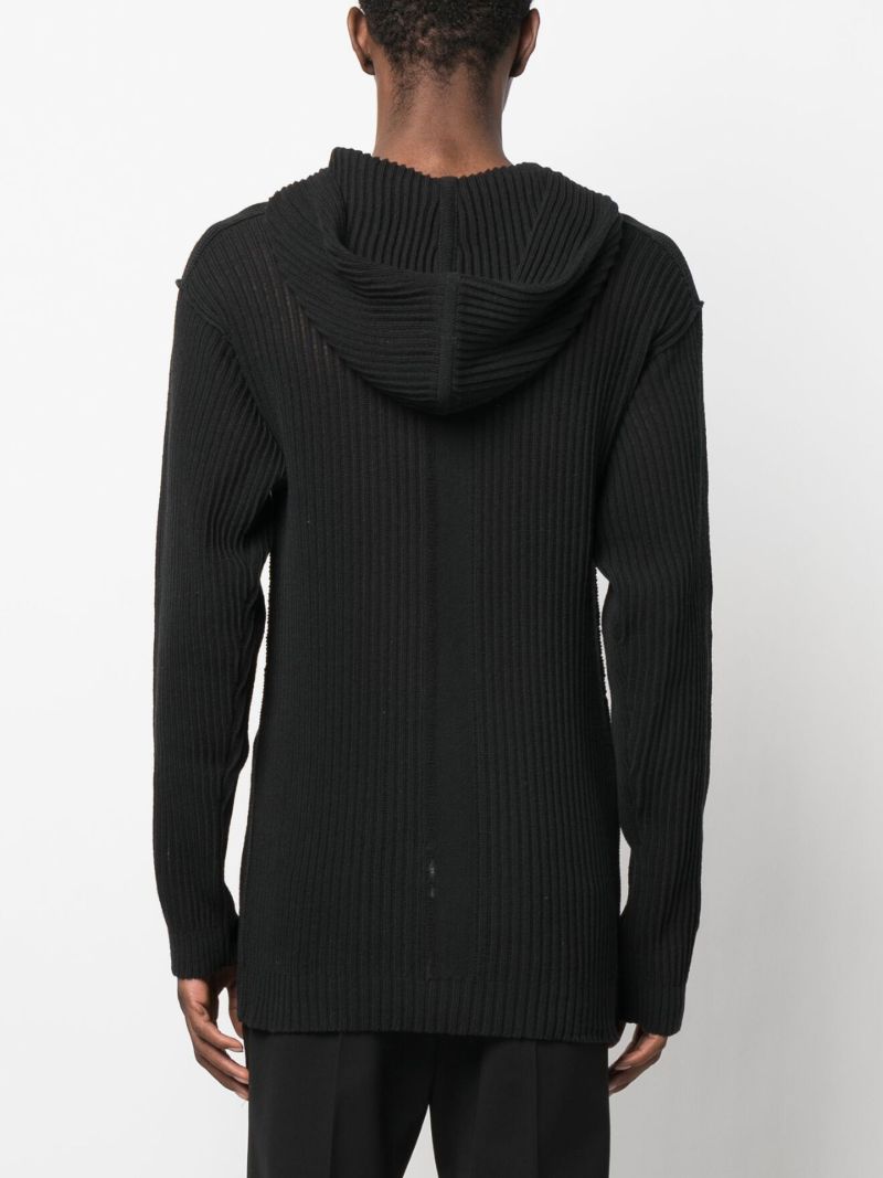 Black Tommy Cotton Hoodie