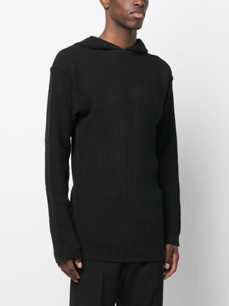 Black Tommy Cotton Hoodie