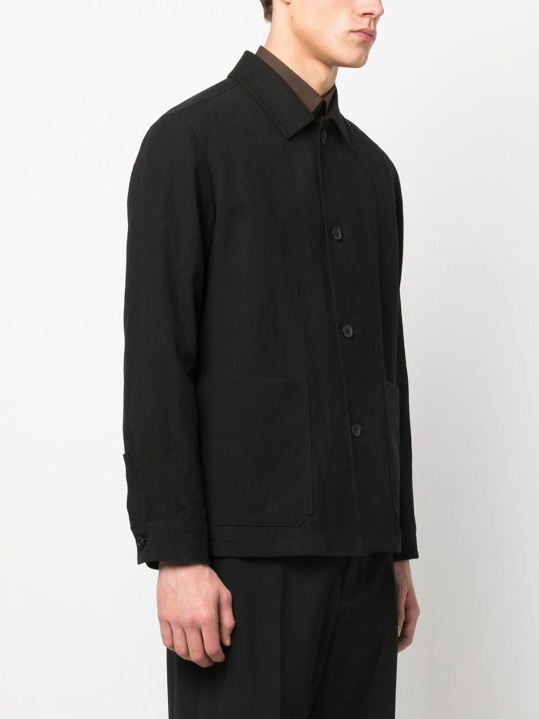 Black Button-up Shirt Jacket