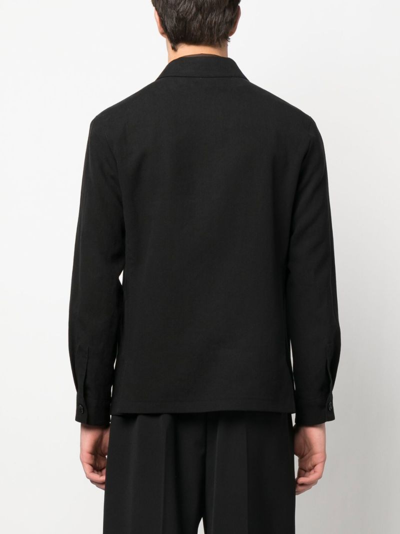 Black Button-up Shirt Jacket