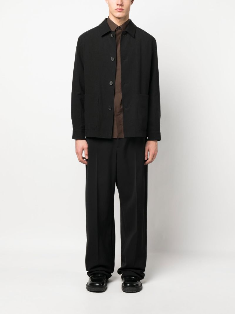 Black Button-up Shirt Jacket