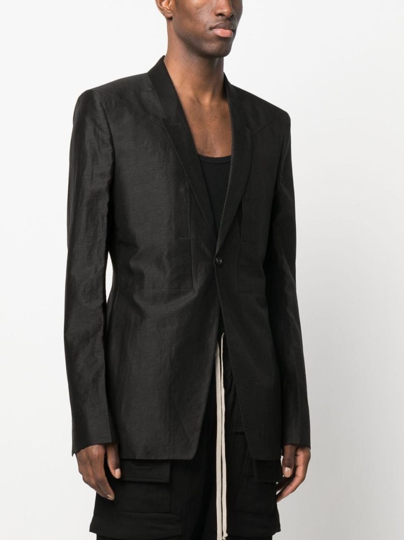 Black Fogpocket Single-breasted Blazer