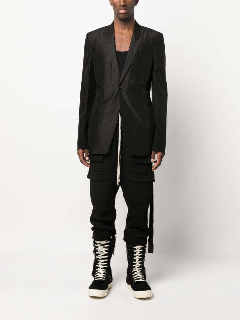 Black Fogpocket Single-breasted Blazer