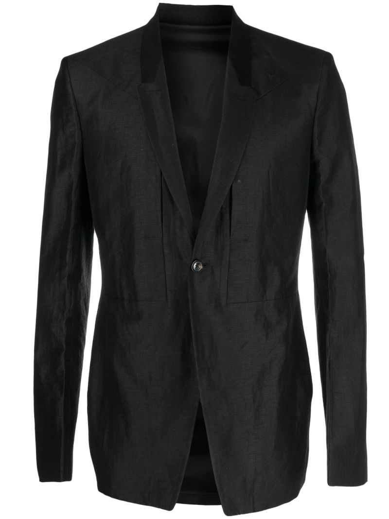 Black Fogpocket Single-breasted Blazer
