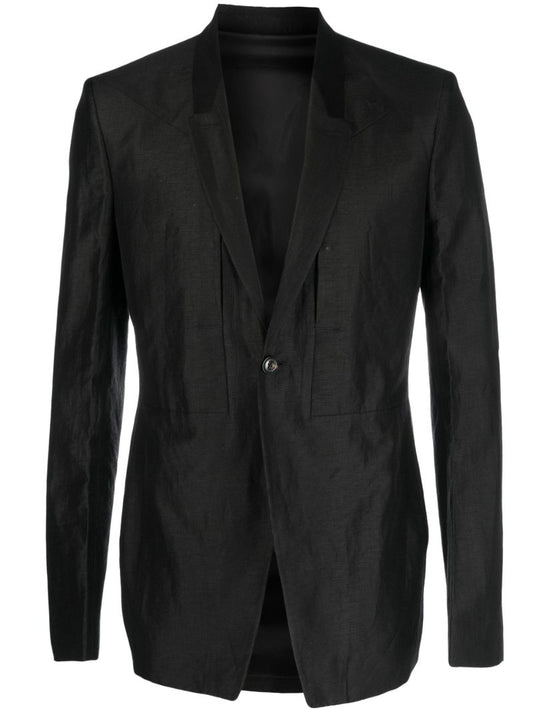 Black Fogpocket Single-breasted Blazer