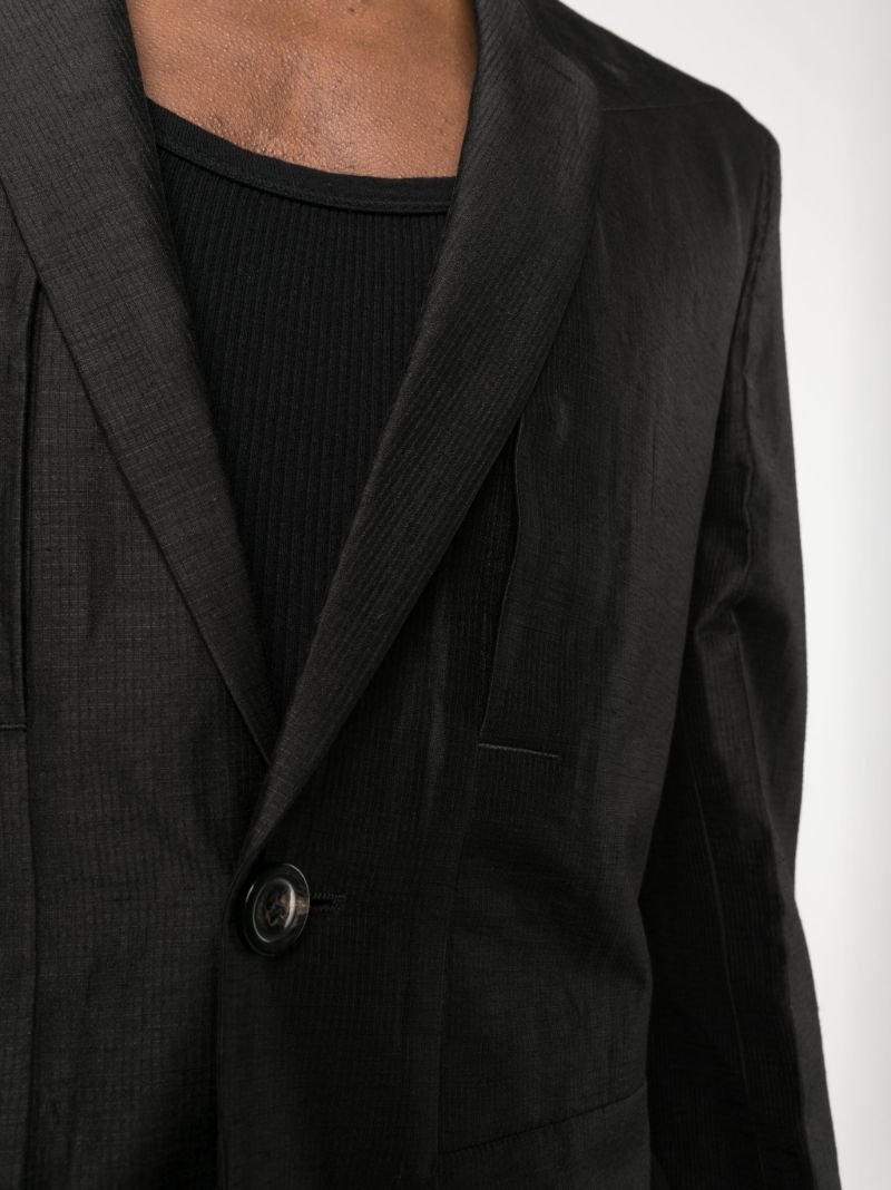 Black Fogpocket Single-breasted Blazer