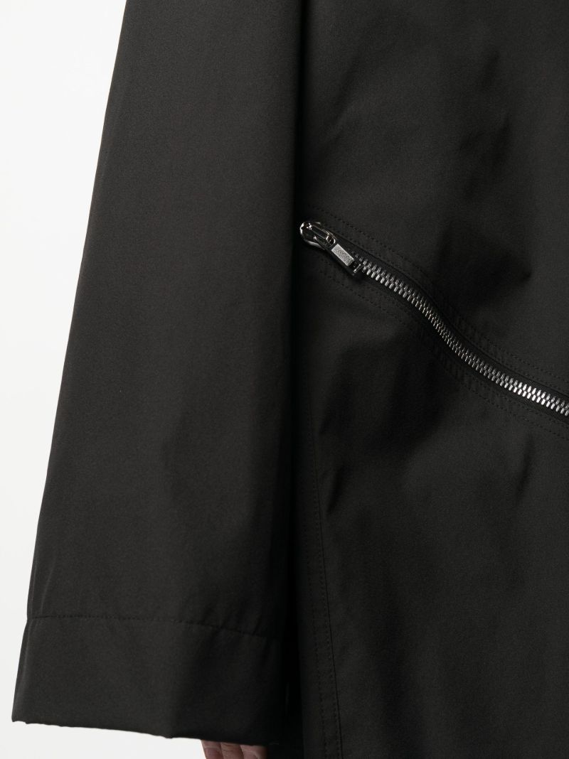 Black Oversize Hooded Raincoat