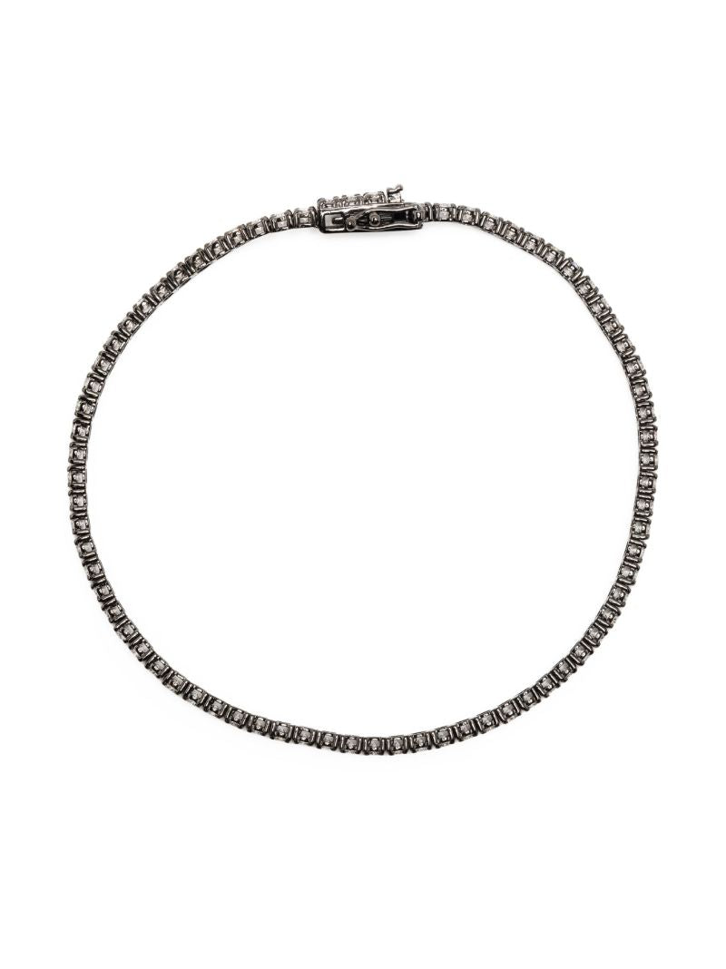 18k Blackened Gold Diamond Bracelet