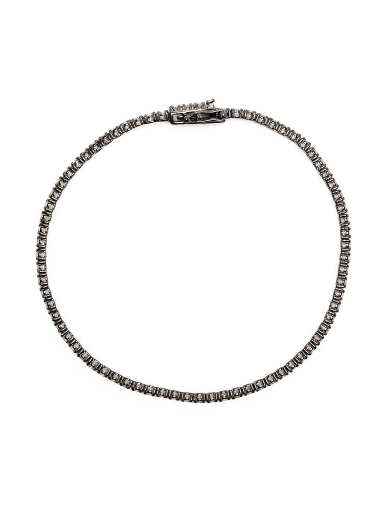 18k Blackened Gold Diamond Bracelet