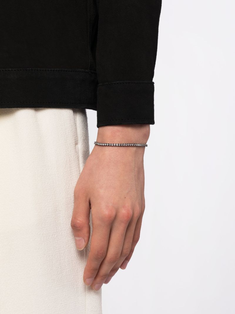 18k Blackened Gold Diamond Bracelet