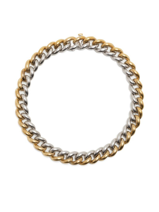 18kt Yellow and White Gold Medium Two-tone Link Bracelet