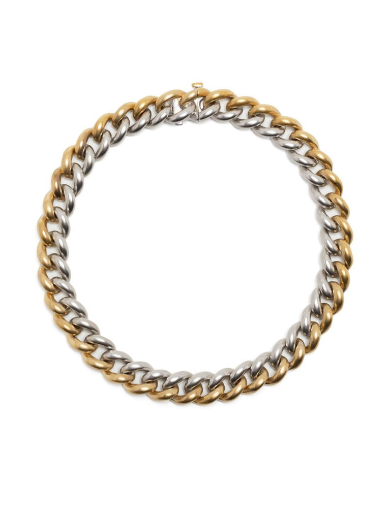 18kt Yellow and White Gold Medium Two-tone Link Bracelet