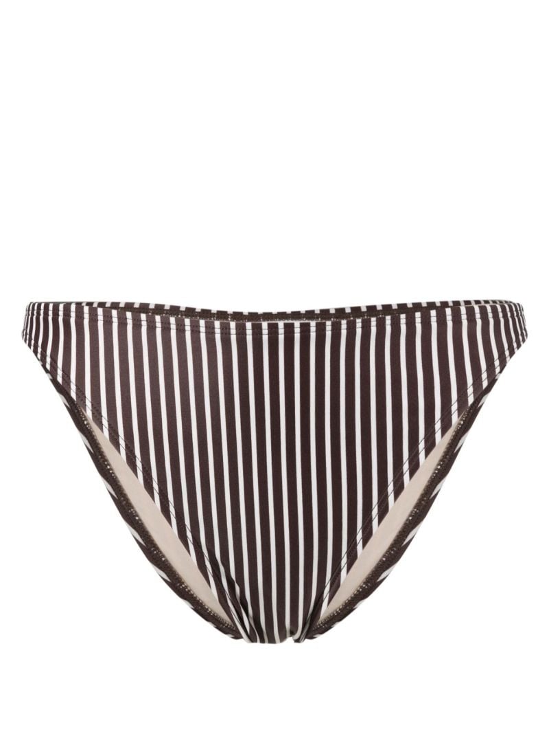 Brown Striped Bikini Briefs