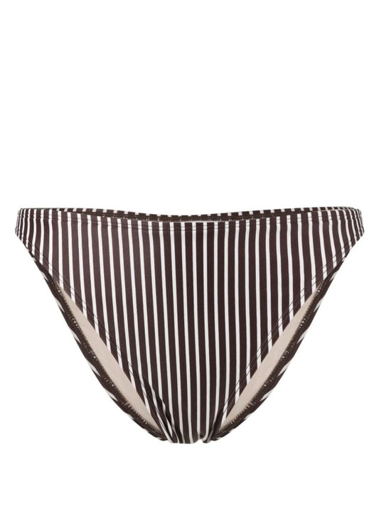 Brown Striped Bikini Briefs