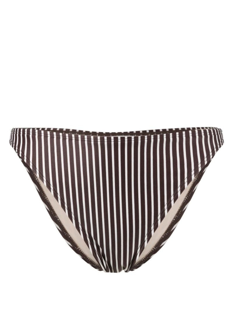Brown Striped Bikini Briefs