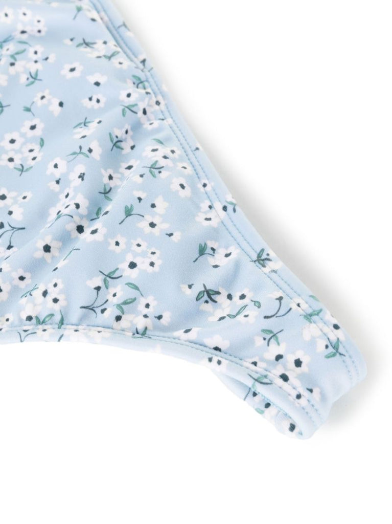 Blue Staple Floral Print Bikini Btotoms