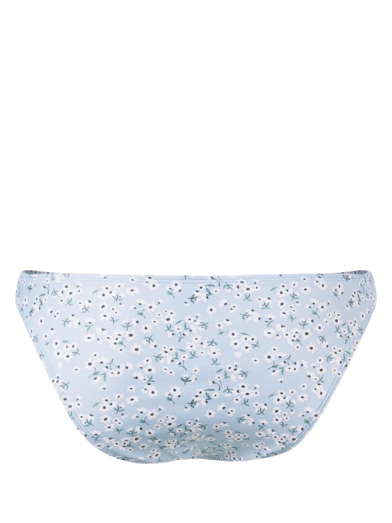 Blue Staple Floral Print Bikini Btotoms