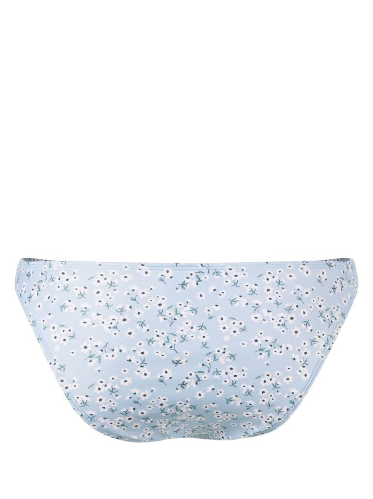 Blue Staple Floral Print Bikini Btotoms