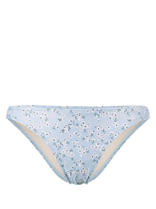 Blue Staple Floral Print Bikini Btotoms