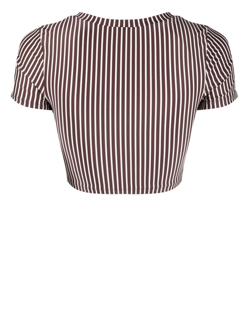 Brown Weekend Sun Striped Bikini Top