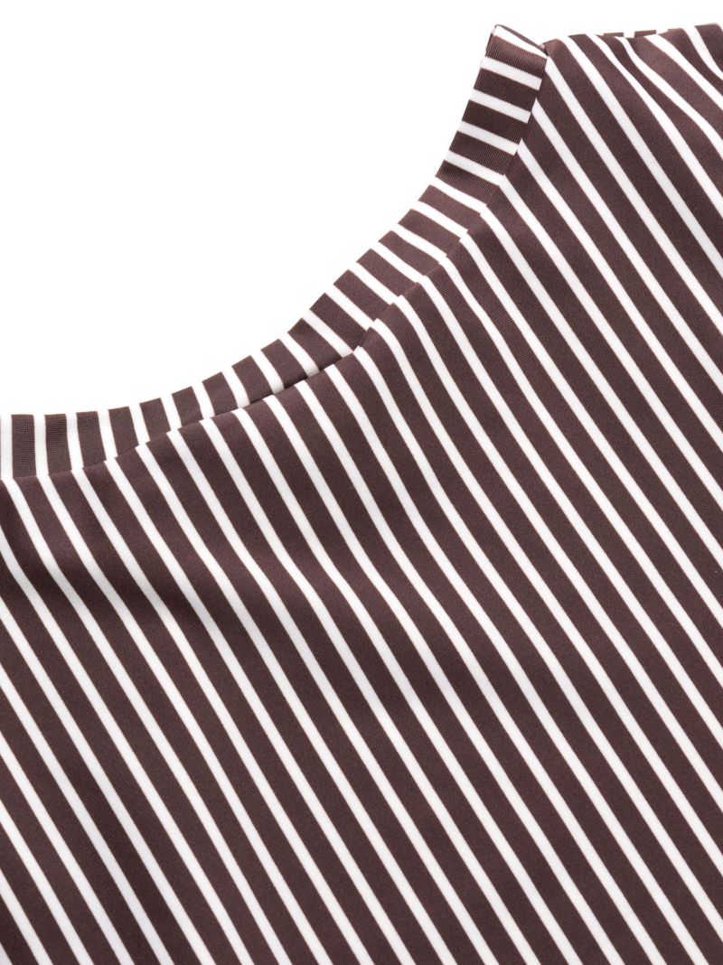 Brown Weekend Sun Striped Bikini Top