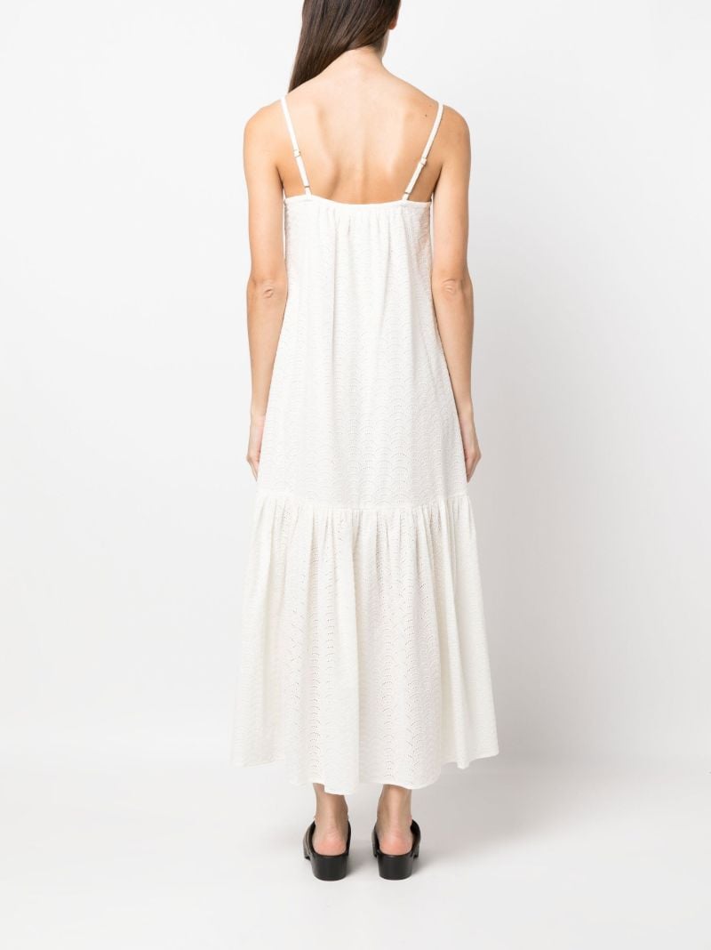 White Memories Tiered Cotton Midi Dress
