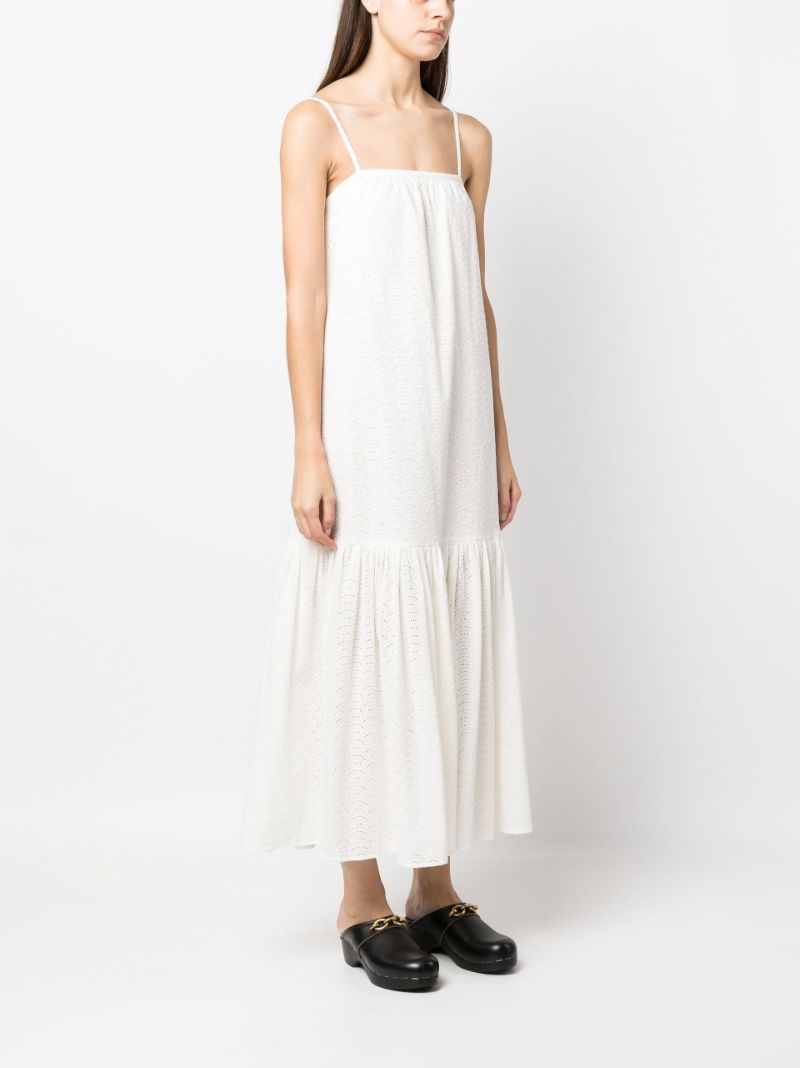 White Memories Tiered Cotton Midi Dress