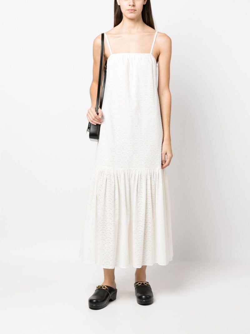 White Memories Tiered Cotton Midi Dress